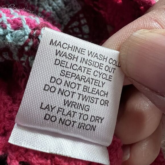 Witty Fox Floral Crochet Crop Tank Top Womens XL Pink Festival Geometric Boho - Picture 9 of 9